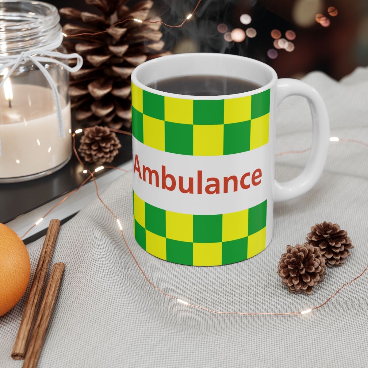 Ambulance Battenburg Mug - Image 4
